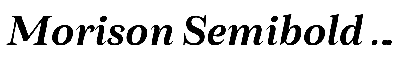 Morison Semibold Italic